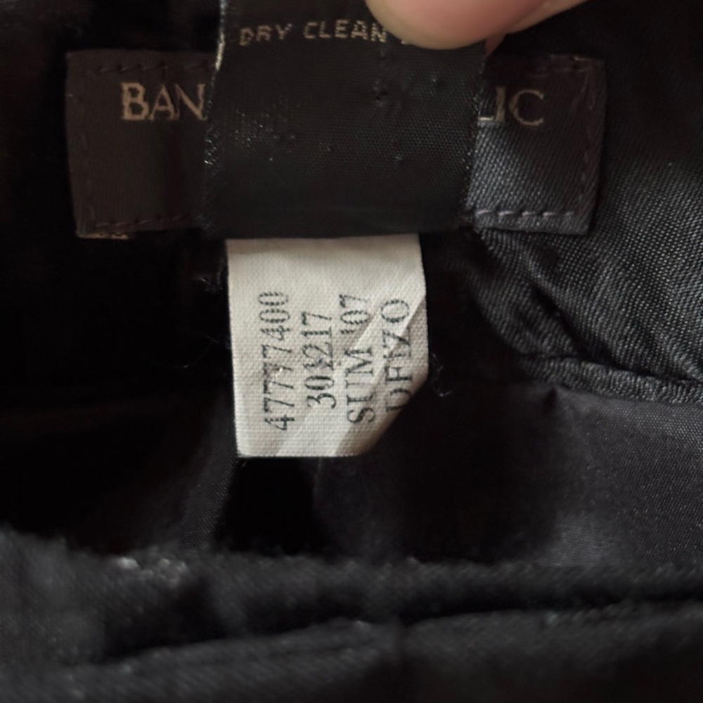 Banana Republic Black Wool Stretch Crop Culotte Pant EXC Size 12 Martin Fit - Picture 4 of 8
